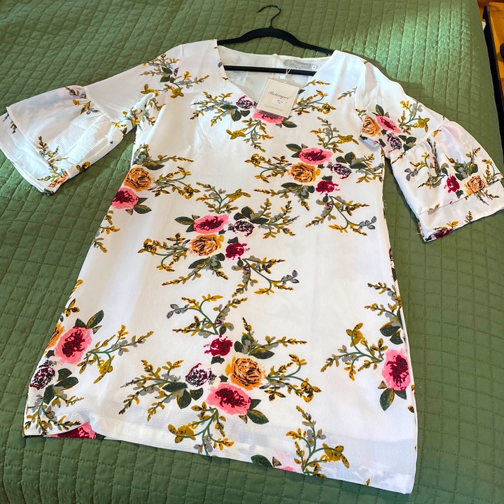 White floral dress
